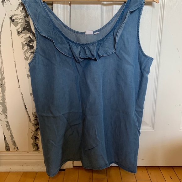 Adorable Mock Denim Blouse from Gap - Picture 1 of 2